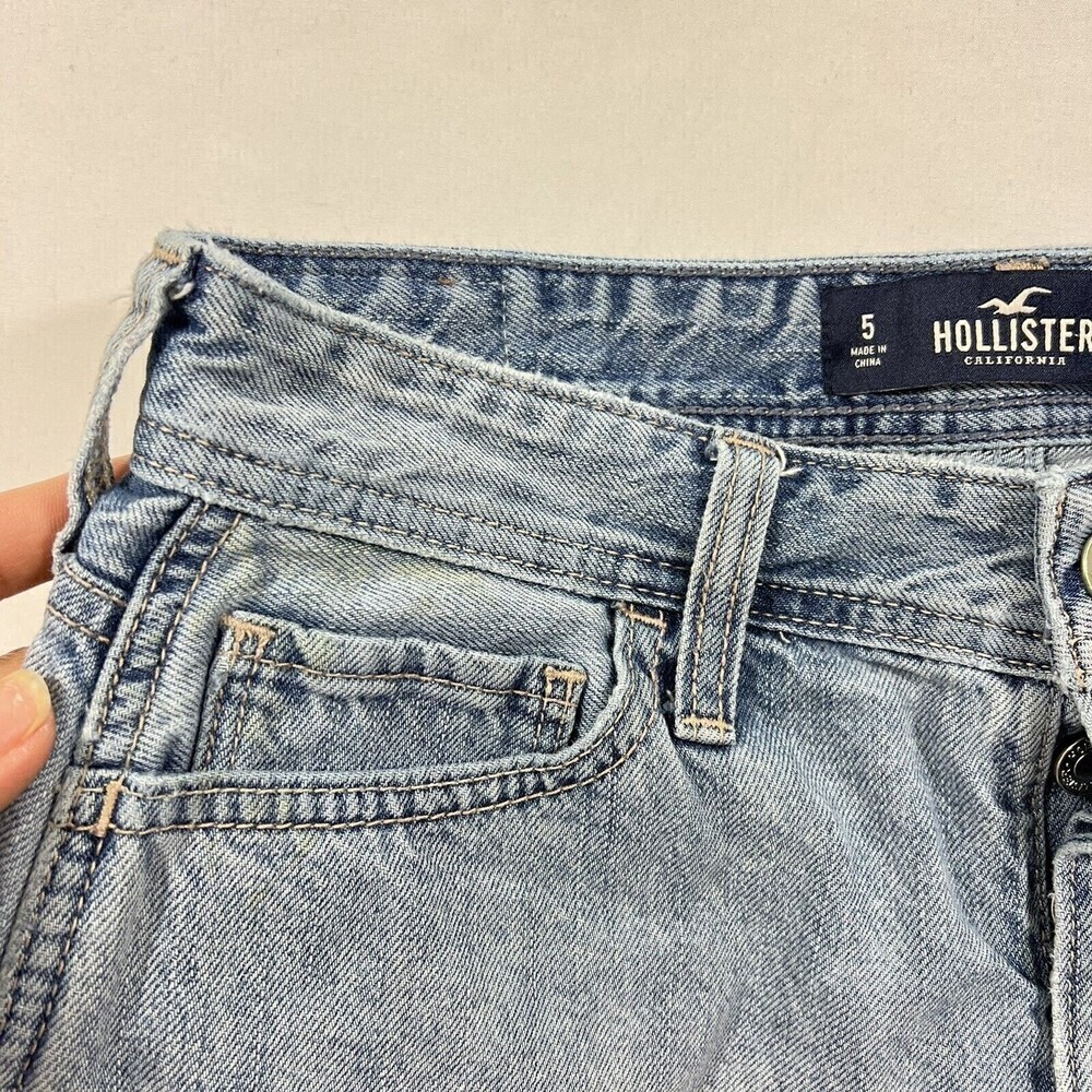 Hollister High Rise Vintage Button Fly Short Distressed‎ Raw Hem Size 27 - Picture 12 of 12